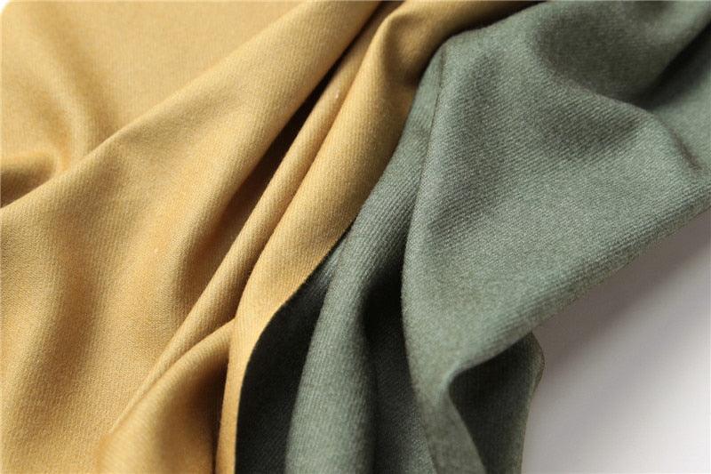 Écharpe d'hiver unie douce en cachemire léger, châle en cachemire, écharpe légère, châle, hijab, châle, écharpe élégante, couverture, bandana à pompons pour femme