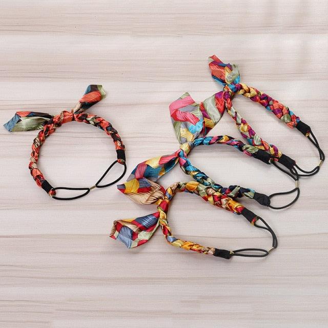Accessoires de Cheveux Magnifiques pour Femmes : Bandeaux en Chiffon Floral, Nœud Papillon Tressé, Oreilles de Lapin, Bandeau Élastique, Feuille de Bananier pour la Plage