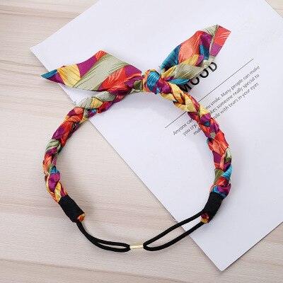 Accessoires de Cheveux Magnifiques pour Femmes : Bandeaux en Chiffon Floral, Nœud Papillon Tressé, Oreilles de Lapin, Bandeau Élastique, Feuille de Bananier pour la Plage