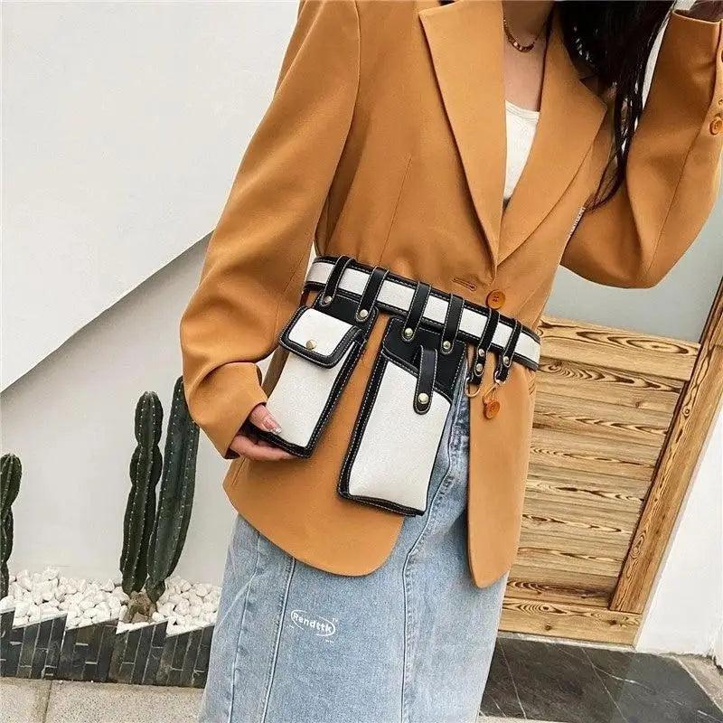Sac banane de luxe en cuir pour femmes, sac à bandoulière rétro noir, sac de soirée pour femmes et filles