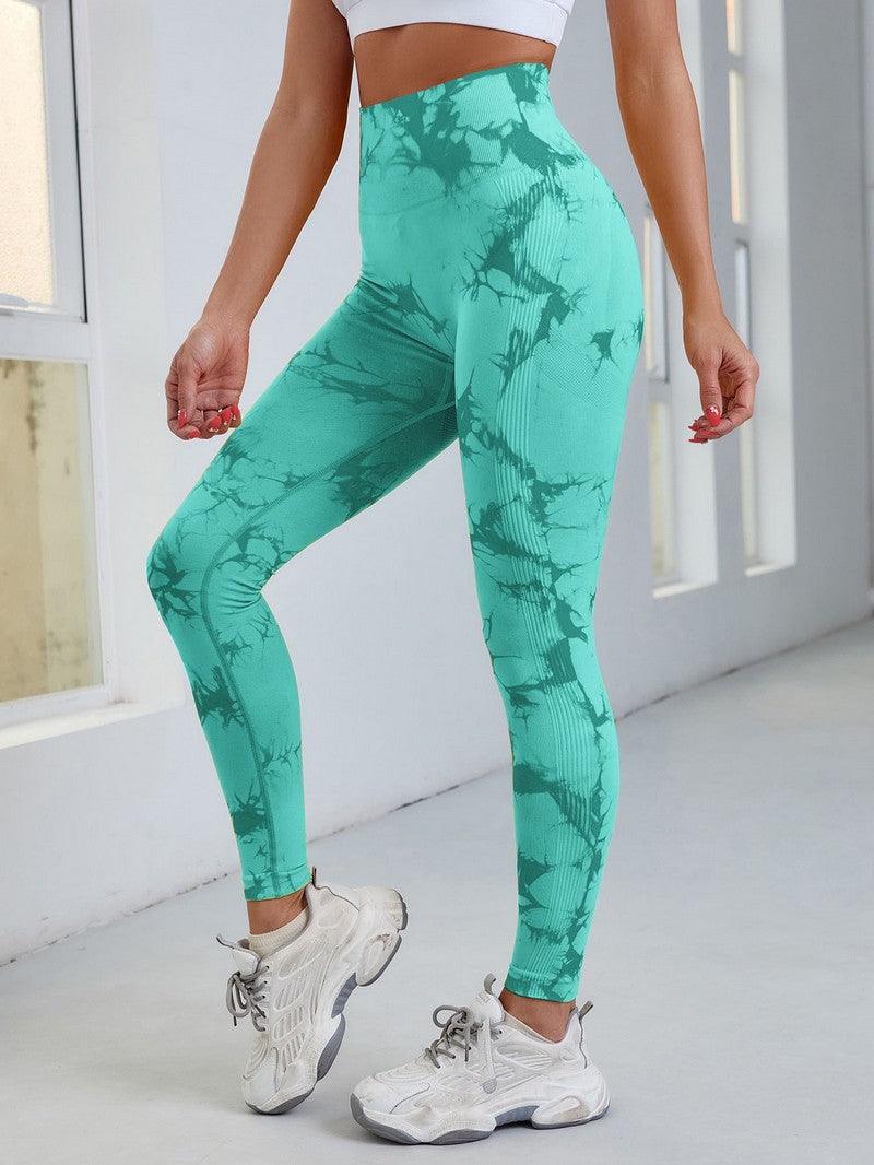 Leggings de sport pour femmes - Pantalon de yoga gainant push-up - Legging sans couture taille haute avec contrôle du ventre pour le fitness, la gym et la compression - Vêtements pour femmes