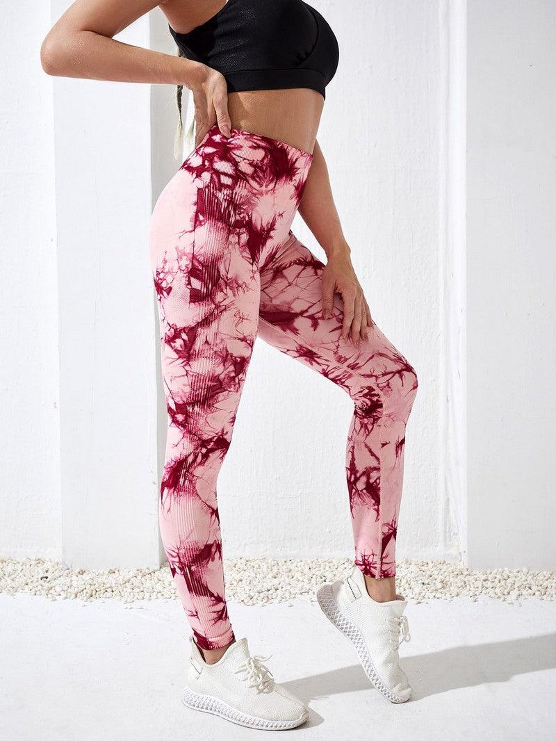Leggings de sport pour femmes - Pantalon de yoga gainant push-up - Legging sans couture taille haute avec contrôle du ventre pour le fitness, la gym et la compression - Vêtements pour femmes