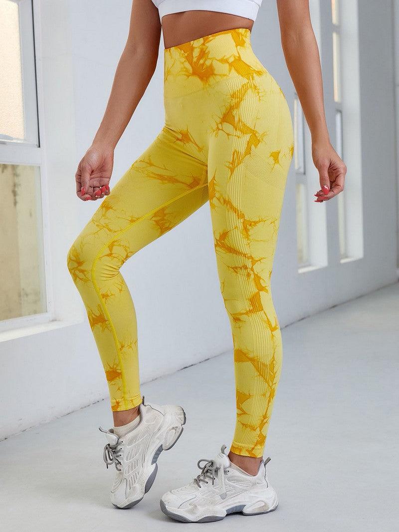 Leggings de sport pour femmes - Pantalon de yoga gainant push-up - Legging sans couture taille haute avec contrôle du ventre pour le fitness, la gym et la compression - Vêtements pour femmes