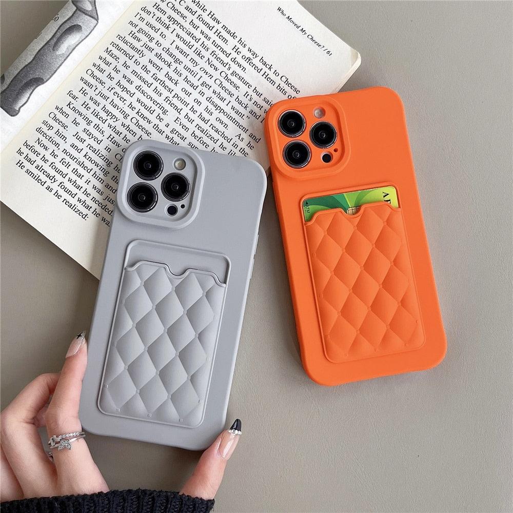Fashion Femme Luxe Motif Étui Portefeuille Pour iPhone 14 11 12 13 Pro Max Housse en Silicone Souple avec Porte-Cartes Housse en Silicone avec Porte-Cartes Compatible avec iPhone