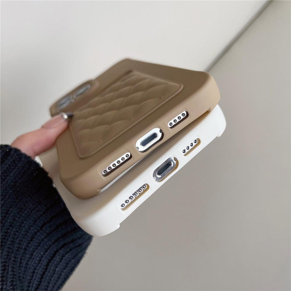 Fashion Femme Luxe Motif Étui Portefeuille Pour iPhone 14 11 12 13 Pro Max Housse en Silicone Souple avec Porte-Cartes Housse en Silicone avec Porte-Cartes Compatible avec iPhone