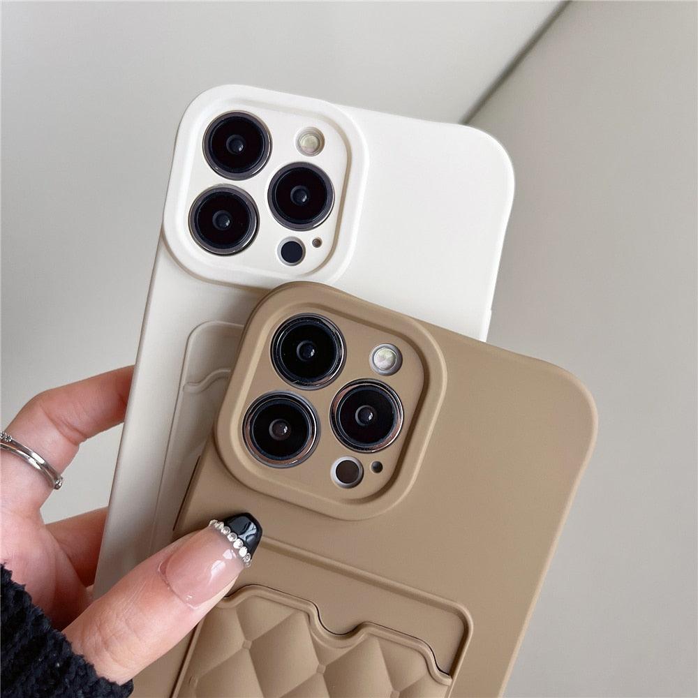 Fashion Femme Luxe Motif Étui Portefeuille Pour iPhone 14 11 12 13 Pro Max Housse en Silicone Souple avec Porte-Cartes Housse en Silicone avec Porte-Cartes Compatible avec iPhone