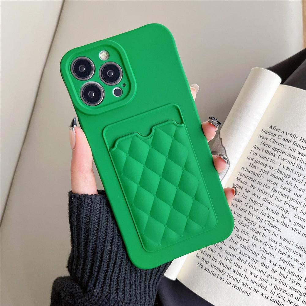 Fashion Femme Luxe Motif Étui Portefeuille Pour iPhone 14 11 12 13 Pro Max Housse en Silicone Souple avec Porte-Cartes Housse en Silicone avec Porte-Cartes Compatible avec iPhone