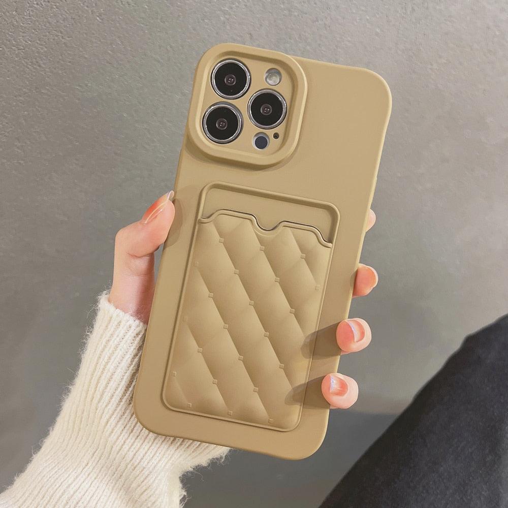 Fashion Femme Luxe Motif Étui Portefeuille Pour iPhone 14 11 12 13 Pro Max Housse en Silicone Souple avec Porte-Cartes Housse en Silicone avec Porte-Cartes Compatible avec iPhone
