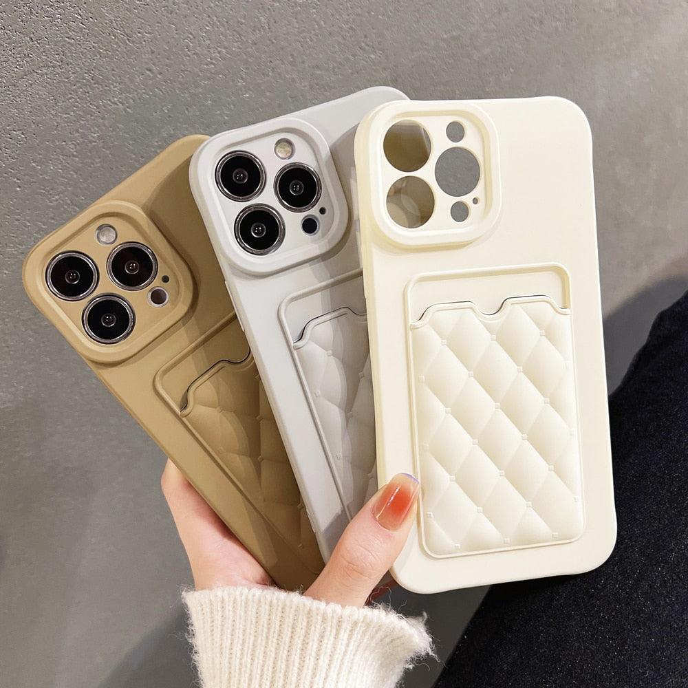 Fashion Femme Luxe Motif Étui Portefeuille Pour iPhone 14 11 12 13 Pro Max Housse en Silicone Souple avec Porte-Cartes Housse en Silicone avec Porte-Cartes Compatible avec iPhone