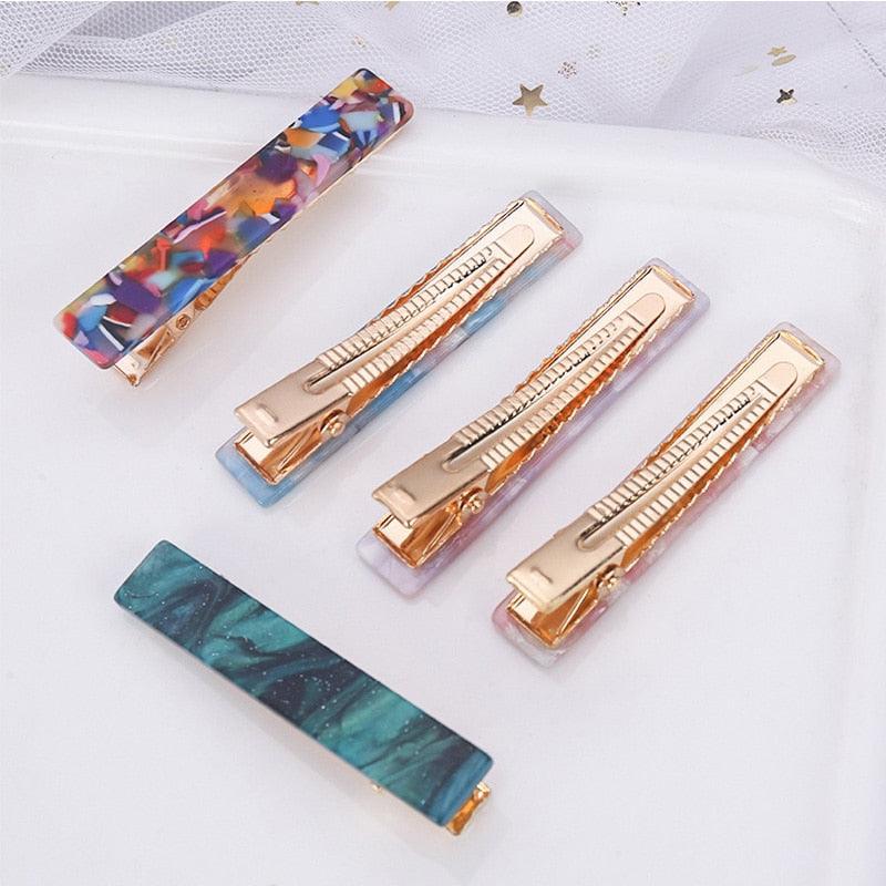 Épingles à Cheveux Métal Acétate pour Femmes, Clip Léopard, Épingles Géométriques, Barrette, Superbes Accessoires Cheveux pour Femmes