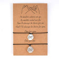 Bracelet Promesse d'Amitié pour Femme, Breloque Promesse du Petit Doigt, Meilleur Ami à Distance, Bracelets d'Amitié Assortis, Cadeau pour Amie Mère Couple Famille Femme Adolescente