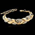 Bracelet de mode pour femmes, en argent et diamants de cristal