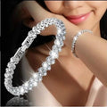 Bracelet à breloques en argent avec cristaux et diamants pour femme