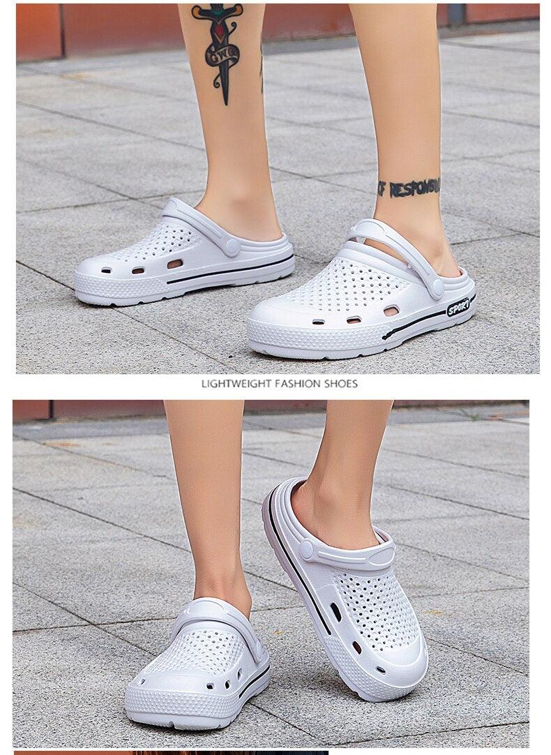 Mode Femme Homme Chaussures de jardin Sandales d'été Trous en caoutchouc Sabots Pantoufles Haute Qualité Sandales de jardin Sabots pour femme avec soutien de la voûte plantale Chaussures de jardin Claquettes d'extérieur de plage