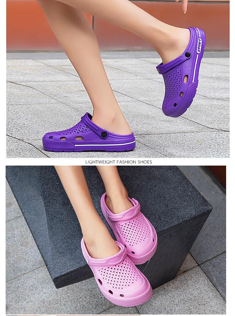 Mode Femme Homme Chaussures de jardin Sandales d'été Trous en caoutchouc Sabots Pantoufles Haute Qualité Sandales de jardin Sabots pour femme avec soutien de la voûte plantale Chaussures de jardin Claquettes d'extérieur de plage