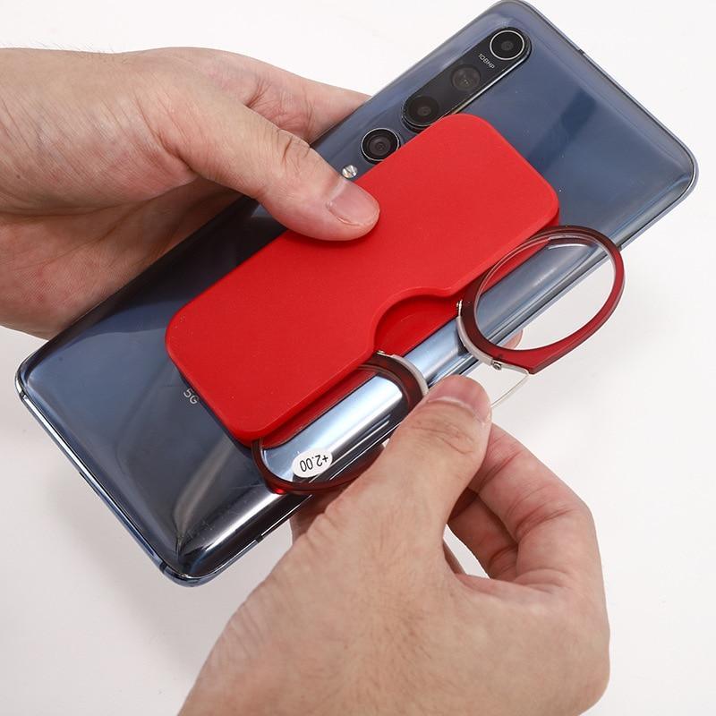 Lunettes de lecture Mini Clip de nez à coller, design tendance, avec mini étui pliant, pour hommes, ultralégères, montures légères