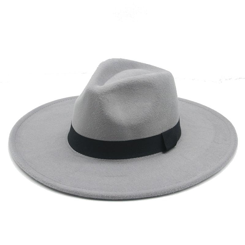 Chapeaux Fedora Tendance pour Femmes Casquettes de Soirée à Large Bord Chapeaux Fedora pour Femmes Chapeau Fedora Élégant à Large Bord Chapeau de Mariage pour Hommes Ceinture Chaude Style Rétro 56-58cm