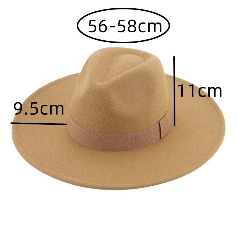 Chapeaux Fedora Tendance pour Femmes Casquettes de Soirée à Large Bord Chapeaux Fedora pour Femmes Chapeau Fedora Élégant à Large Bord Chapeau de Mariage pour Hommes Ceinture Chaude Style Rétro 56-58cm