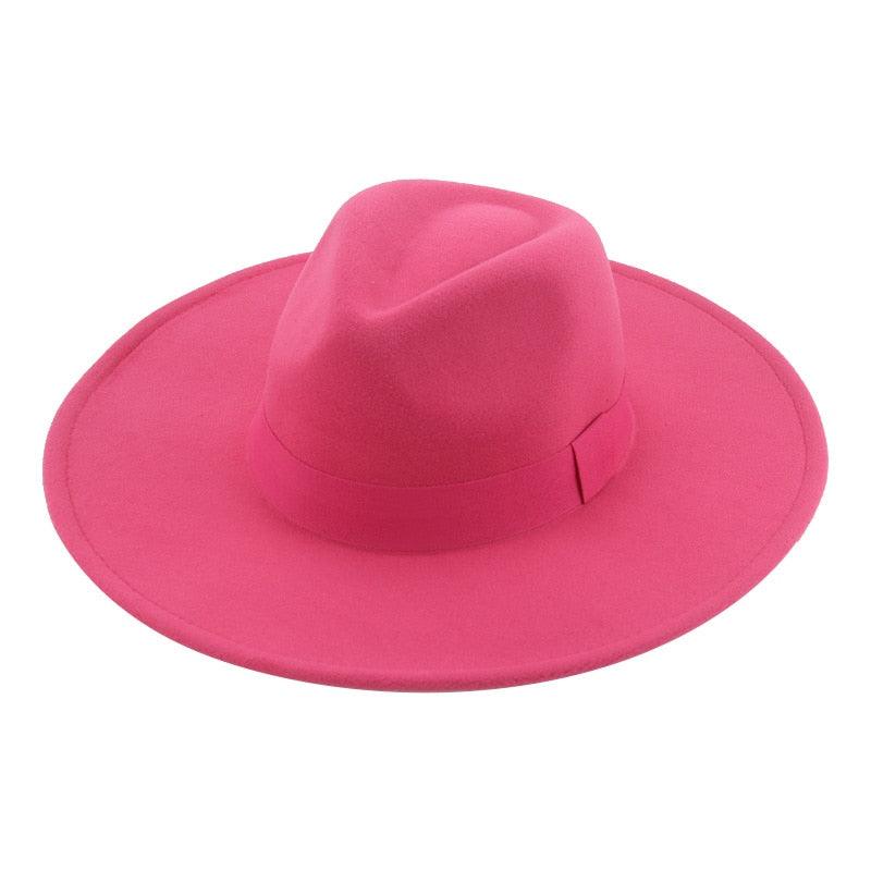 Chapeaux Fedora Tendance pour Femmes Casquettes de Soirée à Large Bord Chapeaux Fedora pour Femmes Chapeau Fedora Élégant à Large Bord Chapeau de Mariage pour Hommes Ceinture Chaude Style Rétro 56-58cm
