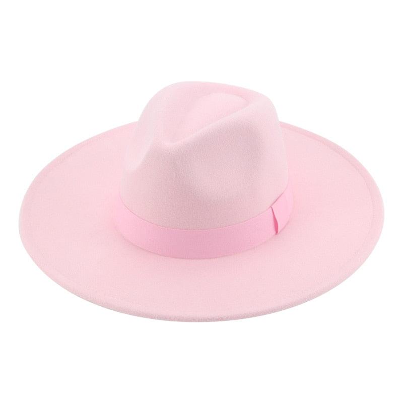 Chapeaux Fedora Tendance pour Femmes Casquettes de Soirée à Large Bord Chapeaux Fedora pour Femmes Chapeau Fedora Élégant à Large Bord Chapeau de Mariage pour Hommes Ceinture Chaude Style Rétro 56-58cm