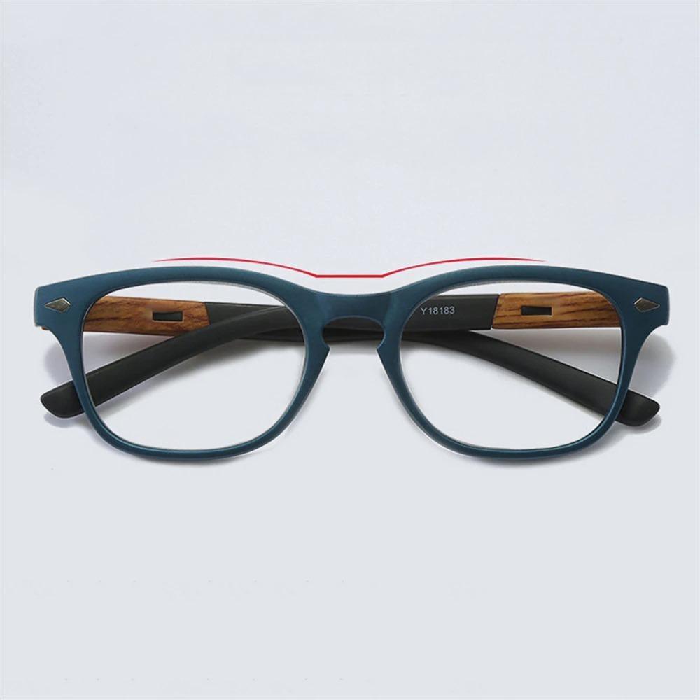 Monture Légère Tendance Lunettes de Soleil Design Élégant Veinure Bois Lunettes de Lecture pour Femmes Hommes Mode Presbytie Lunettes de Vue Homme Dioptrie Moderne