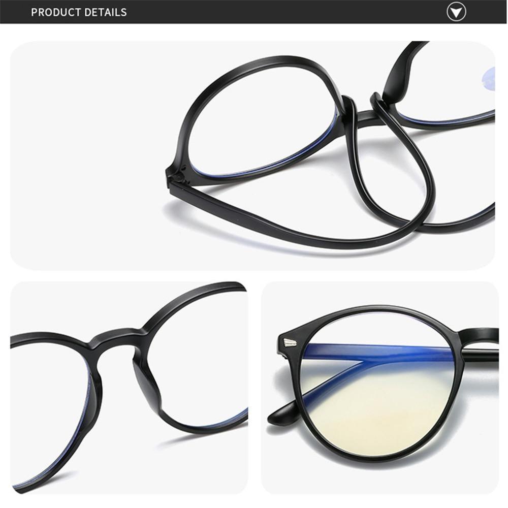 Lunettes de Lecture Rondes Tendance Femme et Homme Monture Ultralégère Anti-Lumière Bleue Unisexe Lunettes de Vue Élégantes Verres Transparents Dioptries +1+1.5+2+2.5+3+3.5+4