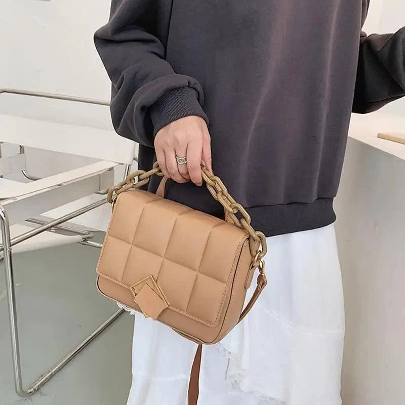 Sac à main tendance pour femme automne hiver, sac à bandoulière littéraire pour femme, sac à bandoulière avec chaîne, sac à main tendance pour femme