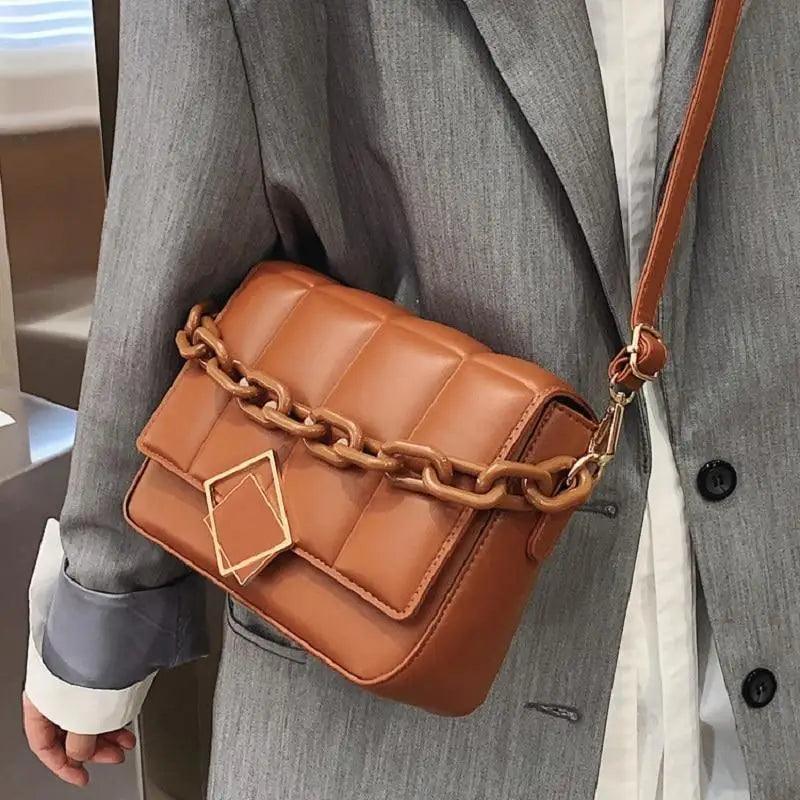 Sac à main tendance pour femme automne hiver, sac à bandoulière littéraire pour femme, sac à bandoulière avec chaîne, sac à main tendance pour femme