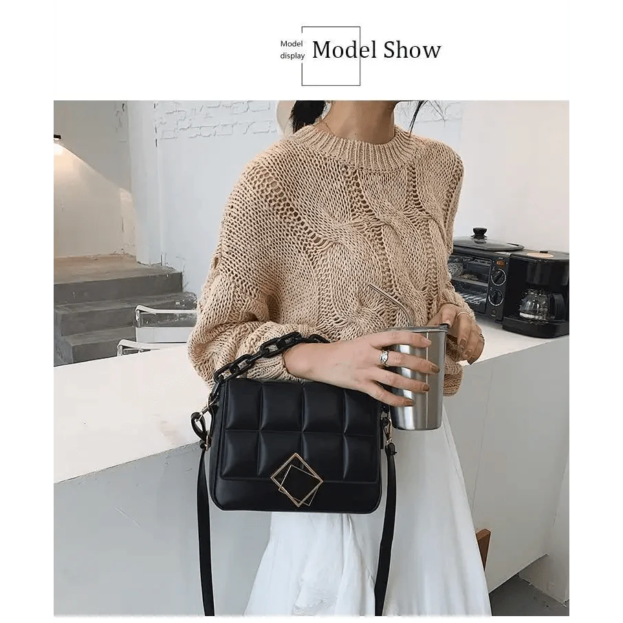 Sac à main tendance pour femme automne hiver, sac à bandoulière littéraire pour femme, sac à bandoulière avec chaîne, sac à main tendance pour femme