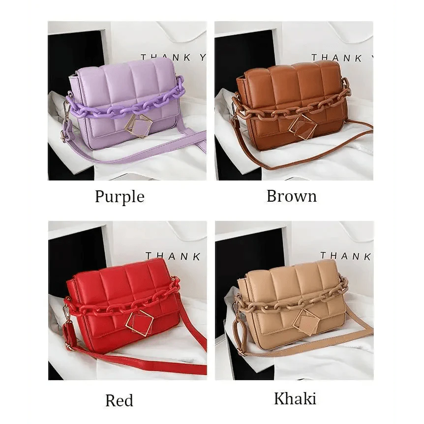 Sac à main tendance pour femme automne hiver, sac à bandoulière littéraire pour femme, sac à bandoulière avec chaîne, sac à main tendance pour femme