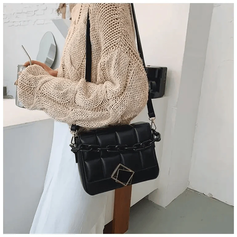 Sac à main tendance pour femme automne hiver, sac à bandoulière littéraire pour femme, sac à bandoulière avec chaîne, sac à main tendance pour femme