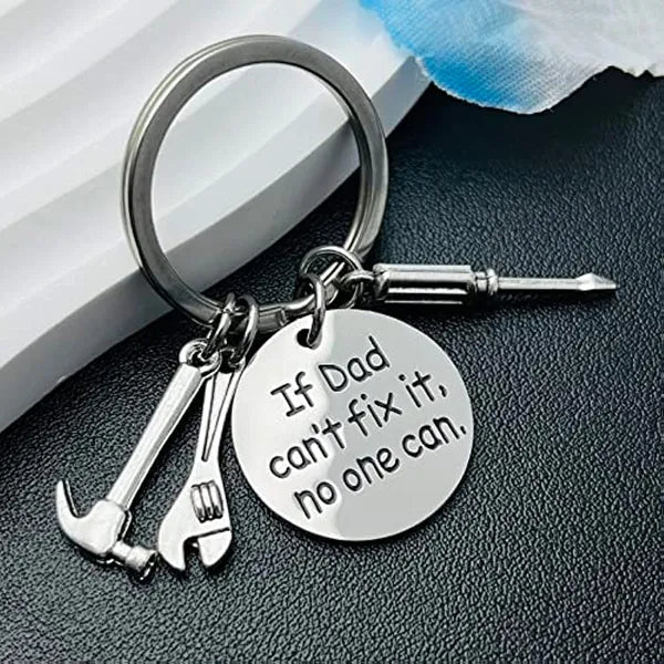 Porte-clés pendentif « Si papa ne peut pas le réparer, personne ne le peut »