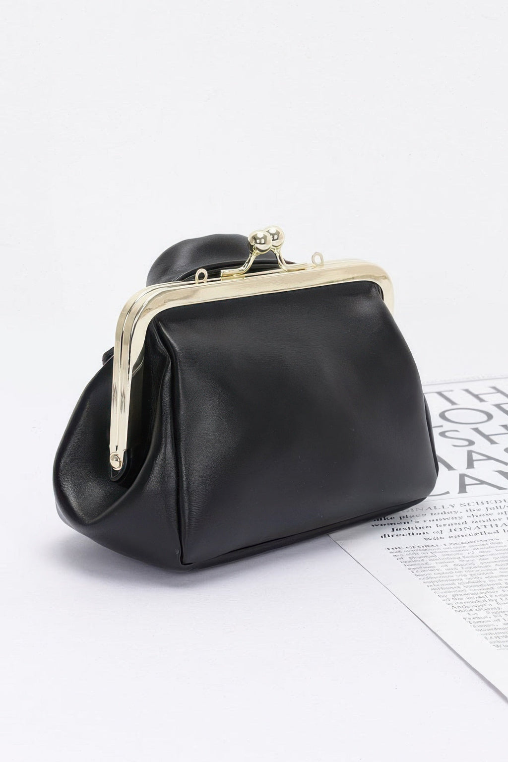 Faux Leather Jacket Style Crossbody Bag
