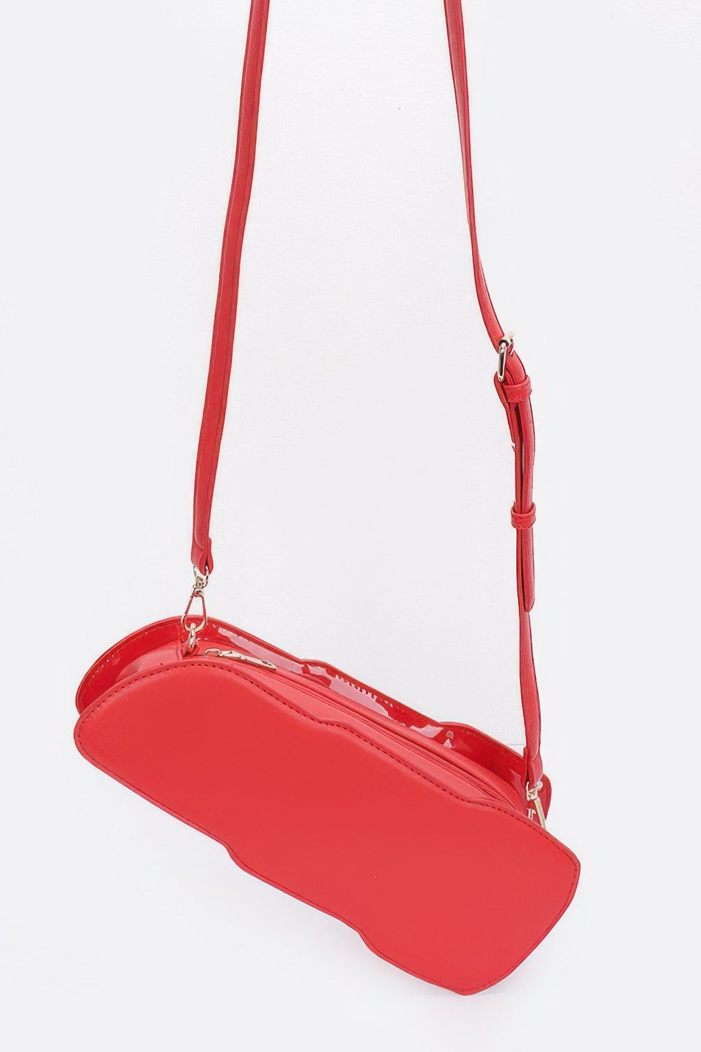 Sac fantaisie en similicuir en forme de rouge à lèvres
