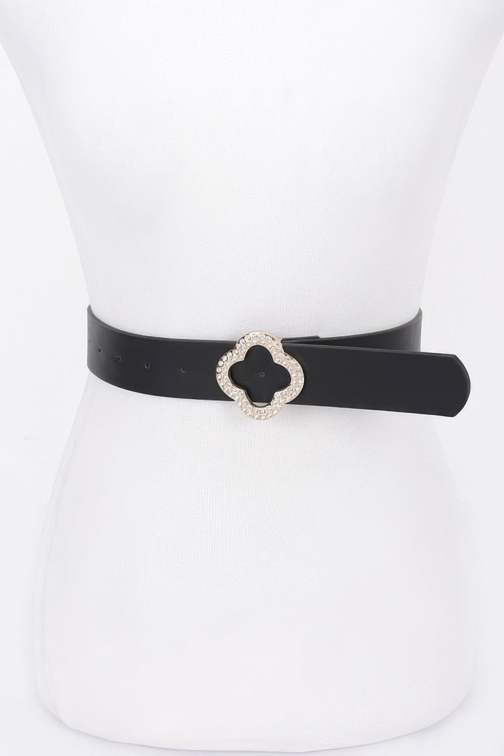 Ceinture grande taille en similicuir et boucle métallique