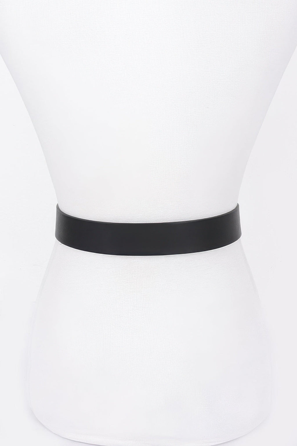 Ceinture grande taille en similicuir et boucle métallique