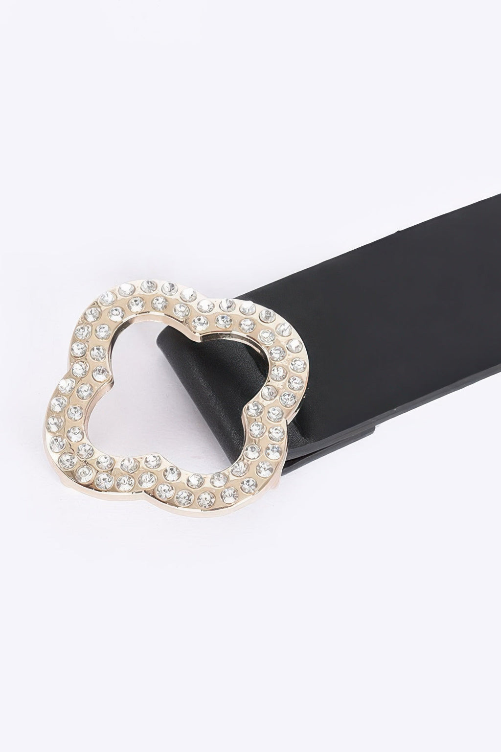 Ceinture grande taille en similicuir et boucle métallique