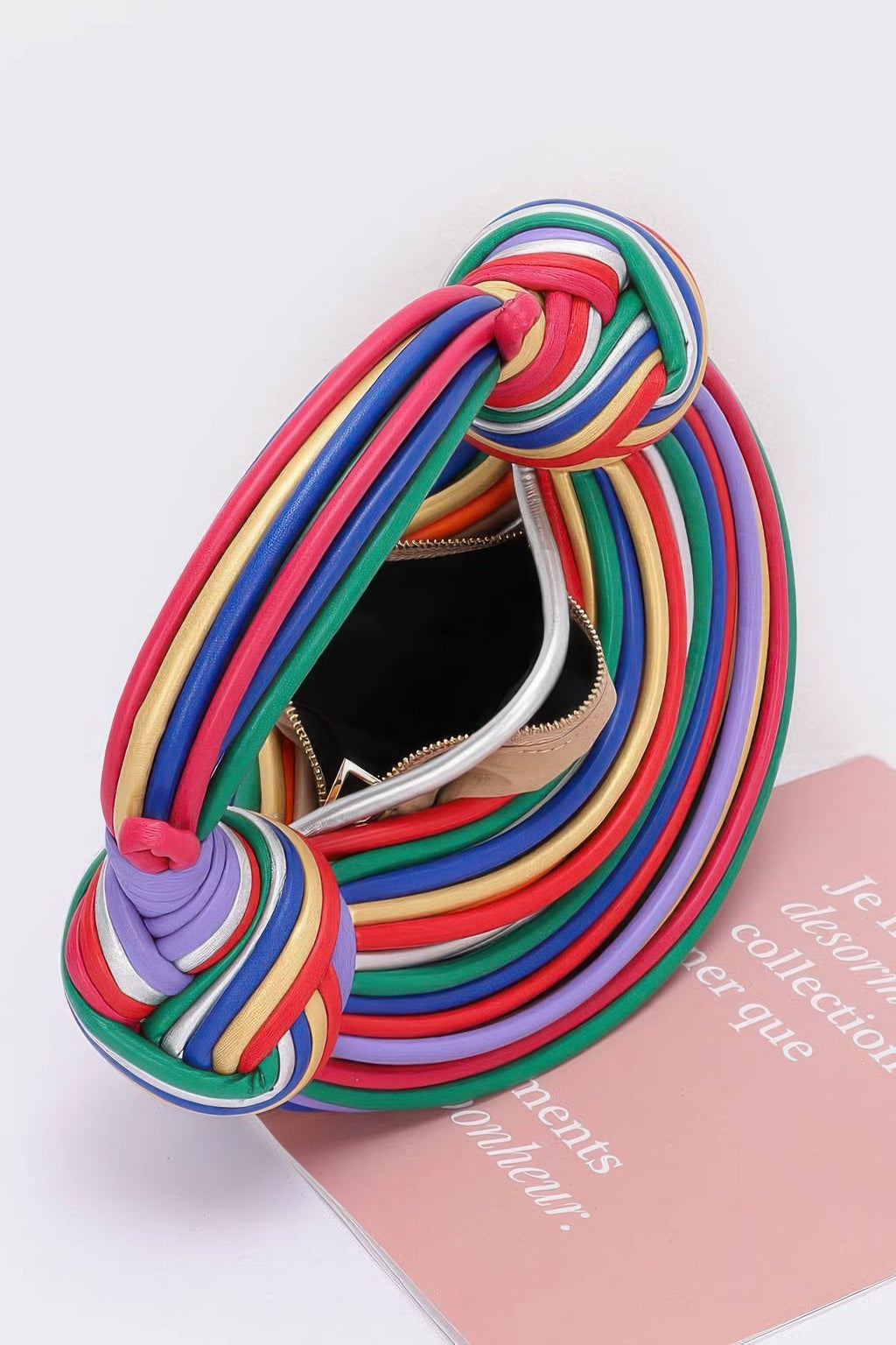 Sac hobo en similicuir avec corde