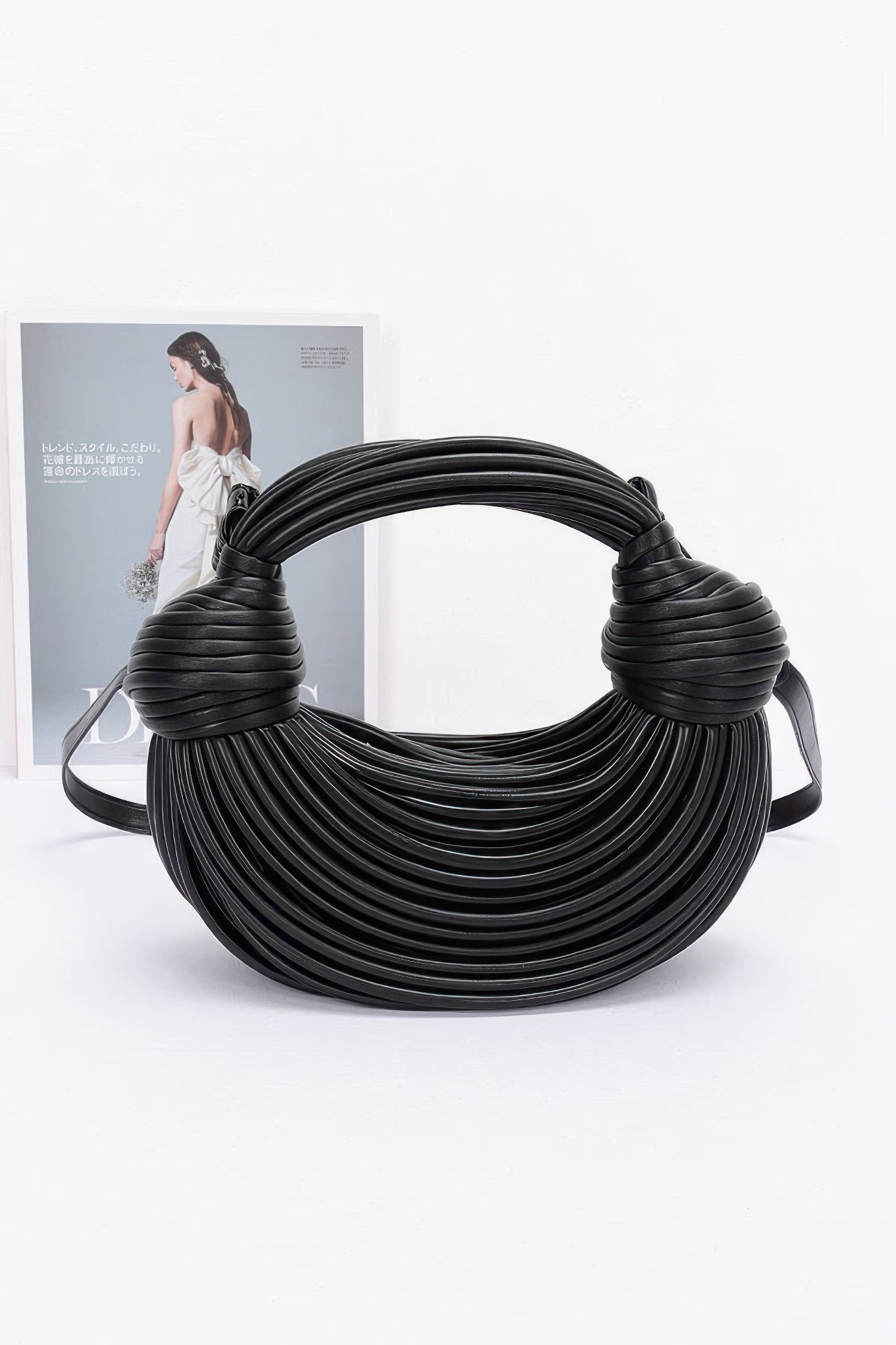 Sac hobo en similicuir avec corde
