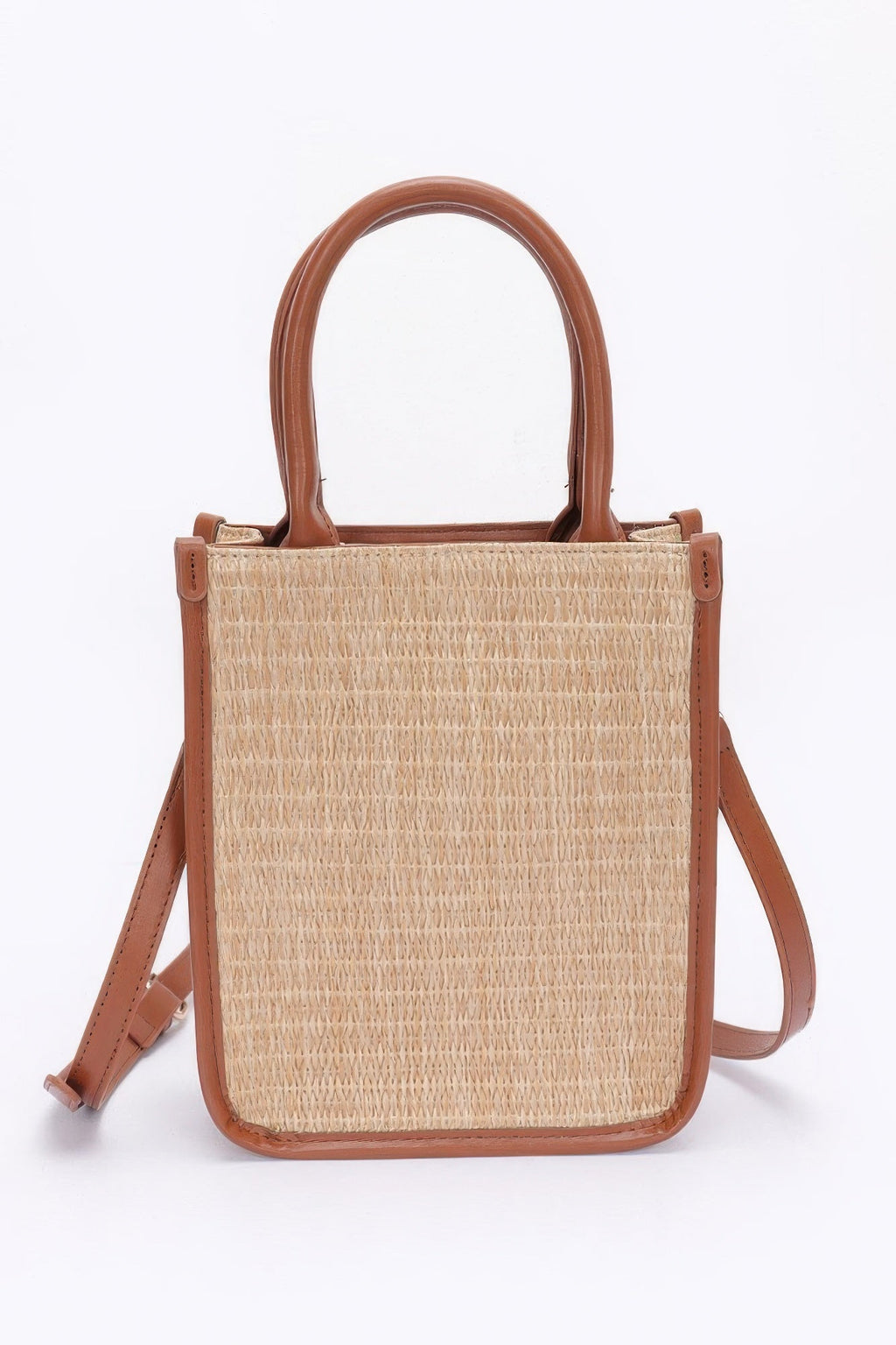 Sac cabas en paille synthétique