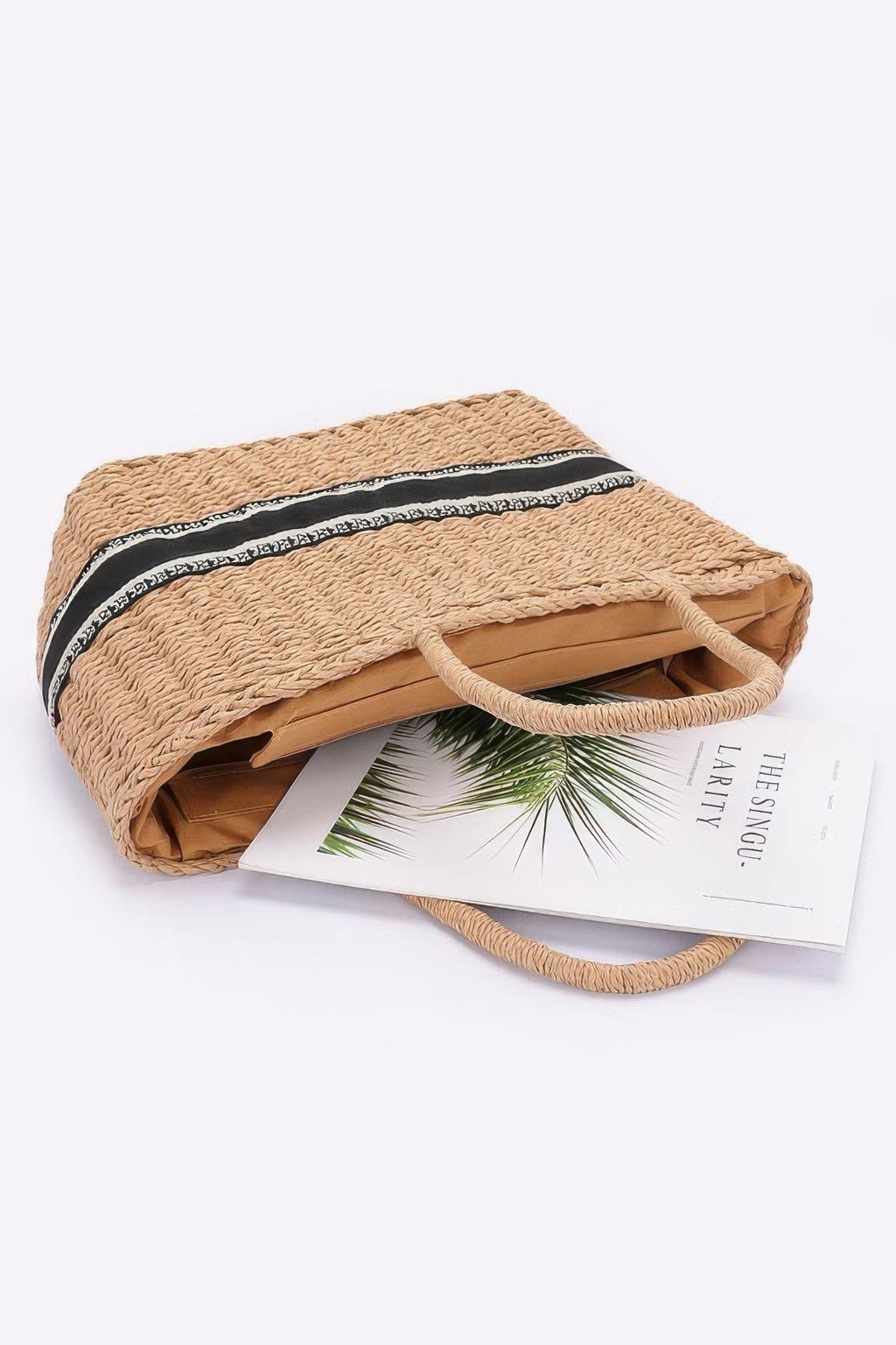 Sac cabas en paille synthétique