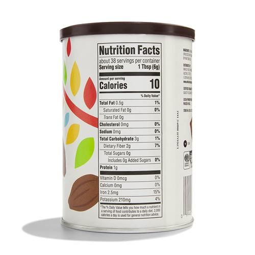 Whole Foods Market Cacao en poudre biologique, non sucré, 8 onces