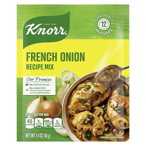 Mélange à soupe et mélange à recettes Knorr à l'oignon à la française pour soupes, sauces et repas simples, sans arômes artificiels, 39 g