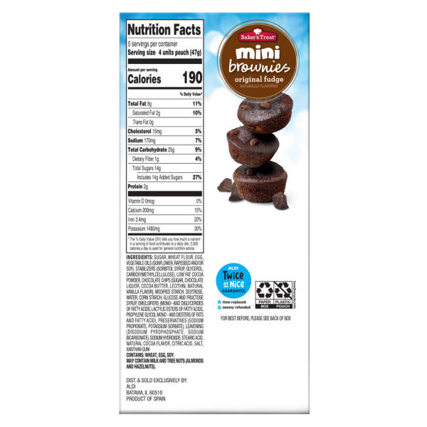Mini Brownie Bites Baker's Treat, 233 g