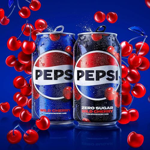 Pepsi Cola Boisson gazeuse, Cerise sauvage, Canettes de 355 ml (Paquet de 12)