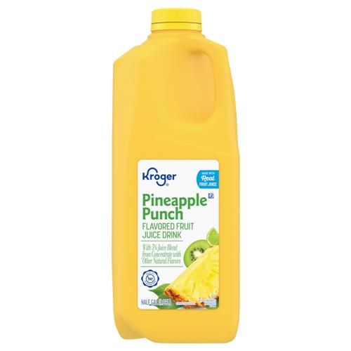 Boisson au jus de fruit aromatisée Punch à l'ananas Kroger à base de concentré 1/2 gallon