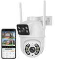 Caméra de sécurité WiFi PTZ 8MP double objectif – Vision nocturne et audio bidirectionnel
