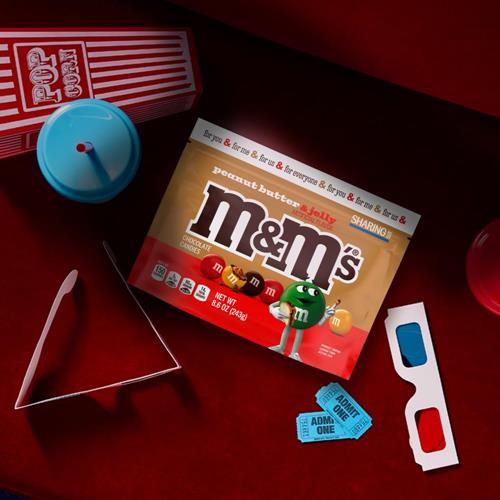 Bonbons M&M'S Peanut Butter & Jelly, format familial, sachet refermable de 243,8 g