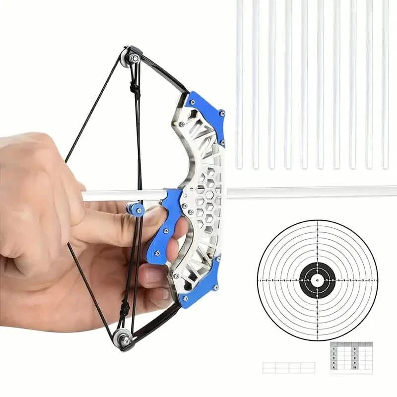 Mini kit d'arc de tir à l'arc – Droitier/gaucher, arc à poulies en métal, pratique de tir