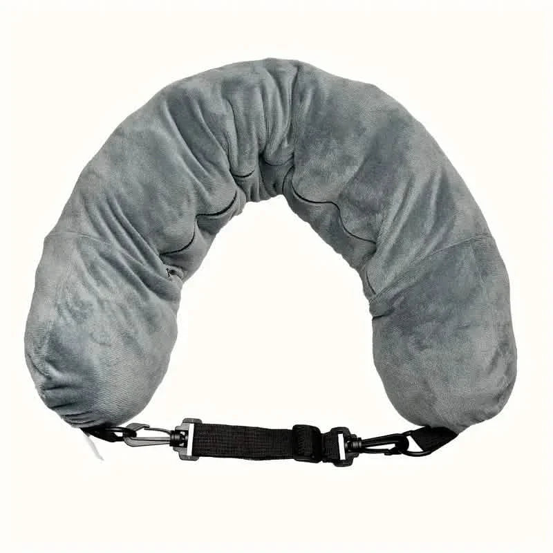 Oreiller de voyage et organiseur – Grand, polyester, fermeture éclair, lavable en machine